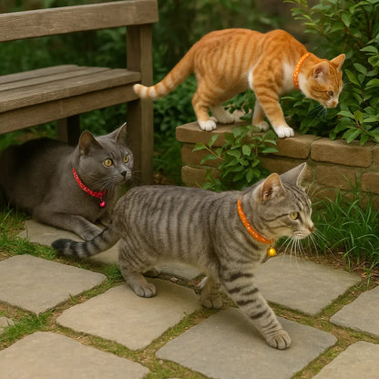 Verstellbares Katzenhalsband mit Glöckchen aus weichem Nylon – stylisch &amp; sicher für Stubentiger