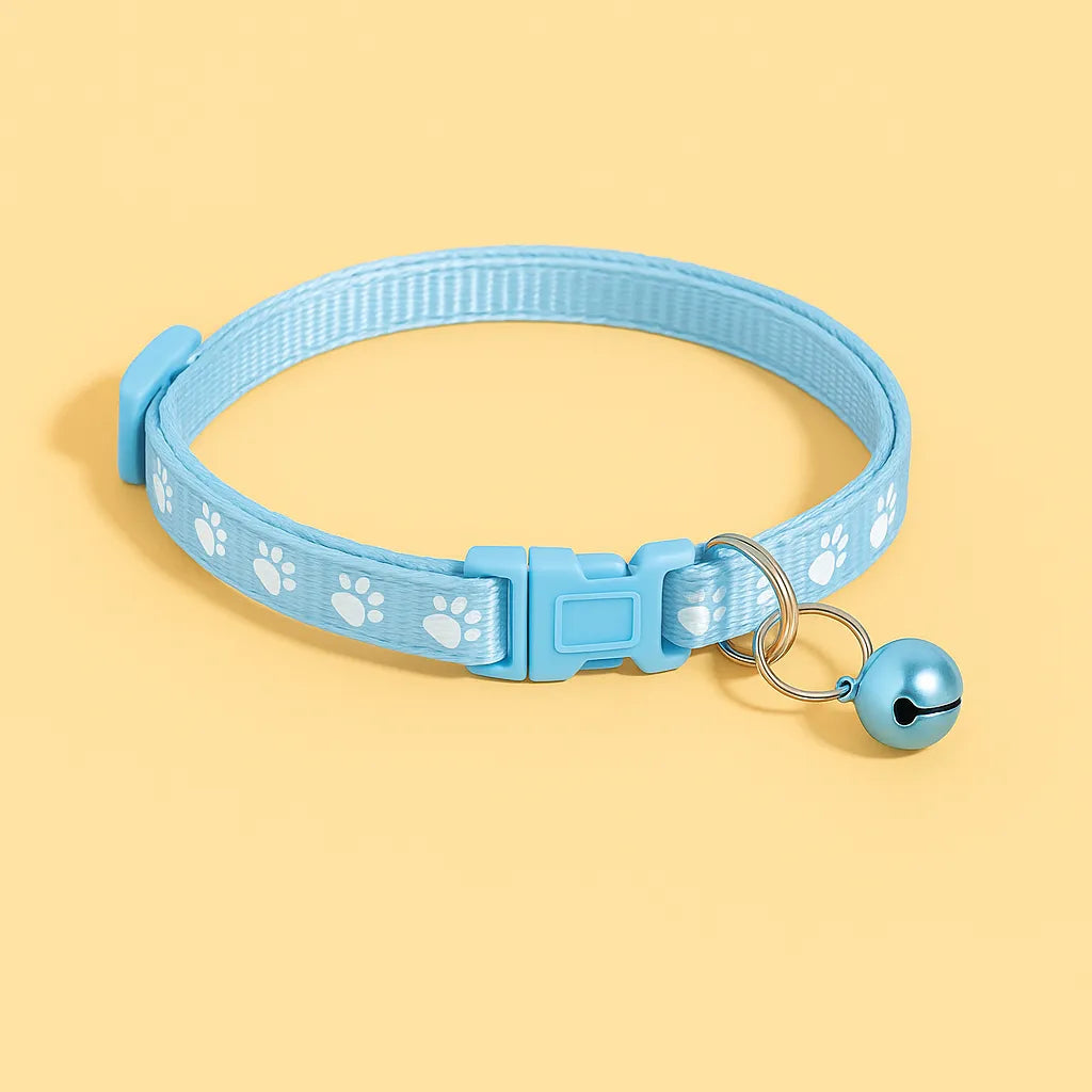 Verstellbares Katzenhalsband mit Glöckchen aus weichem Nylon – stylisch &amp; sicher für Stubentiger