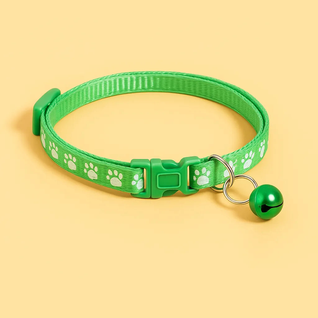 Verstellbares Katzenhalsband mit Glöckchen aus weichem Nylon – stylisch &amp; sicher für Stubentiger