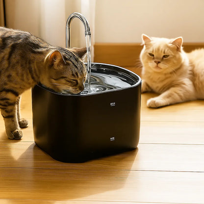 Katzen Trinkbrunnen mit Filter &amp; Pumpe – Leiser Automatischer Wasserbrunnen für Katzen