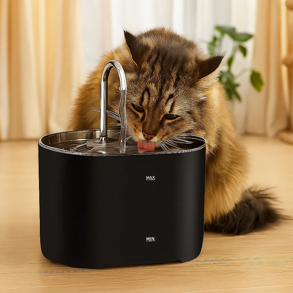Katzen Trinkbrunnen mit Filter &amp; Pumpe – Leiser Automatischer Wasserbrunnen für Katzen