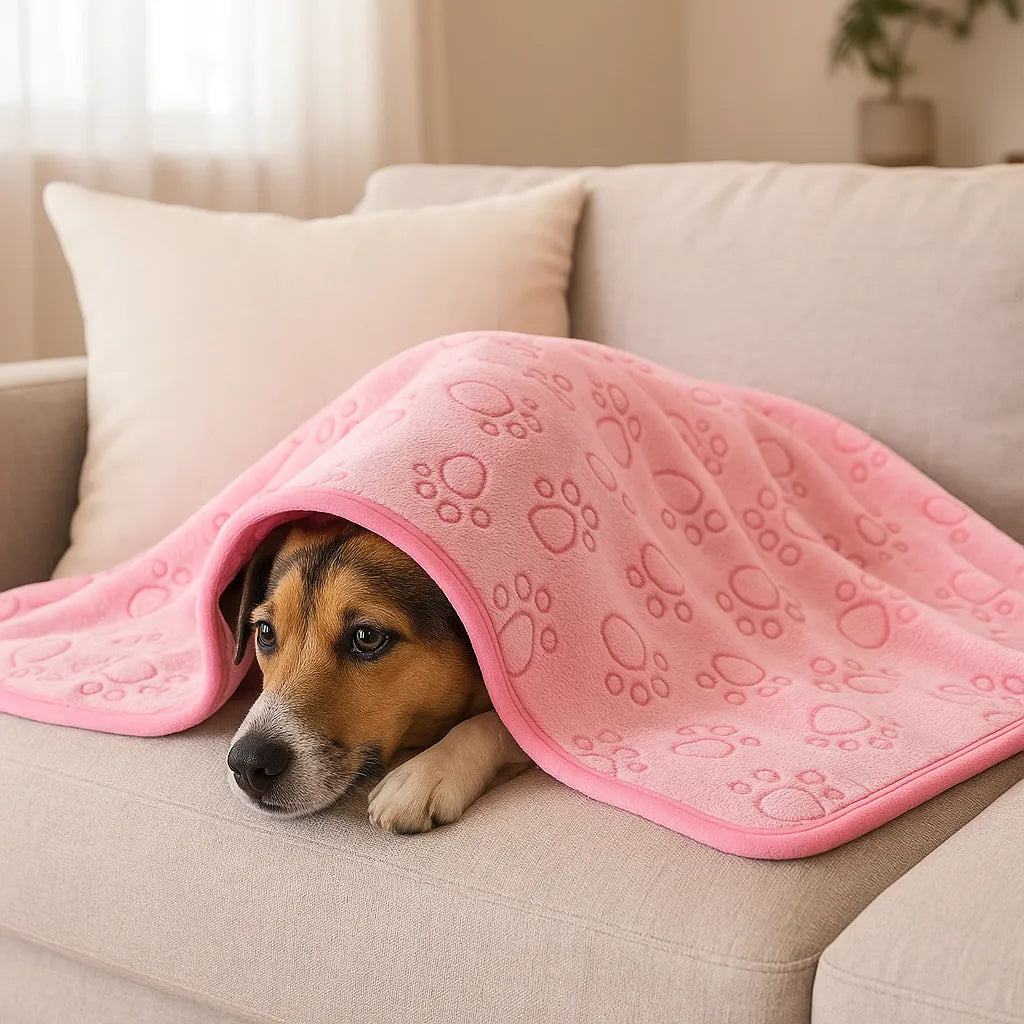 Kuscheldecke für Hunde &amp; Katzen – Weiche Haustierdecke für Ruhe, Geborgenheit &amp; Möbel-Schutz