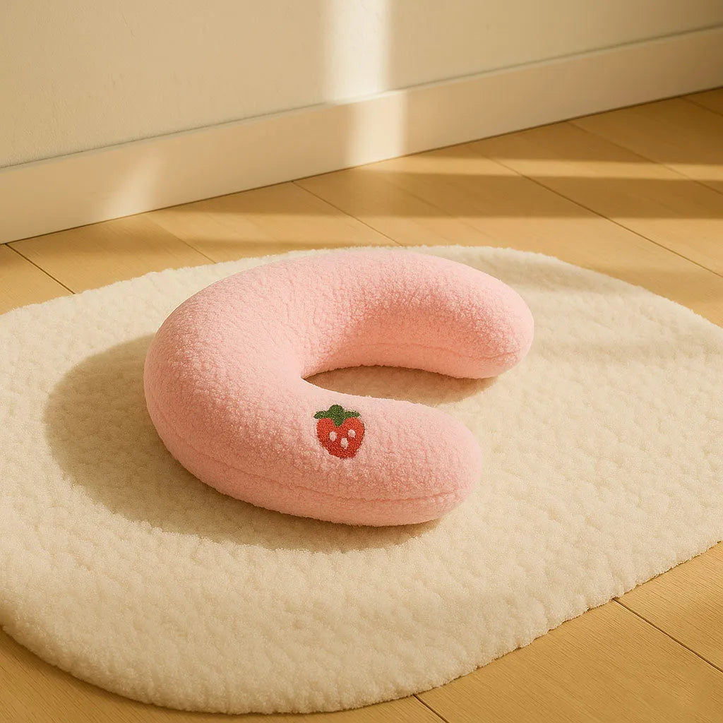 Katzenkissen in U-Form – Weiches Kuschelkissen für kleine Katzen &amp; Kitten