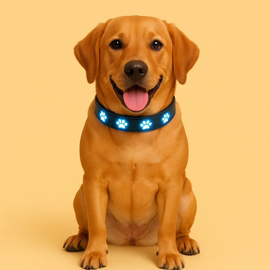 LED Hundehalsband für bessere Sichtbarkeit bei Nacht &amp; Spaziergängen im Dunkeln