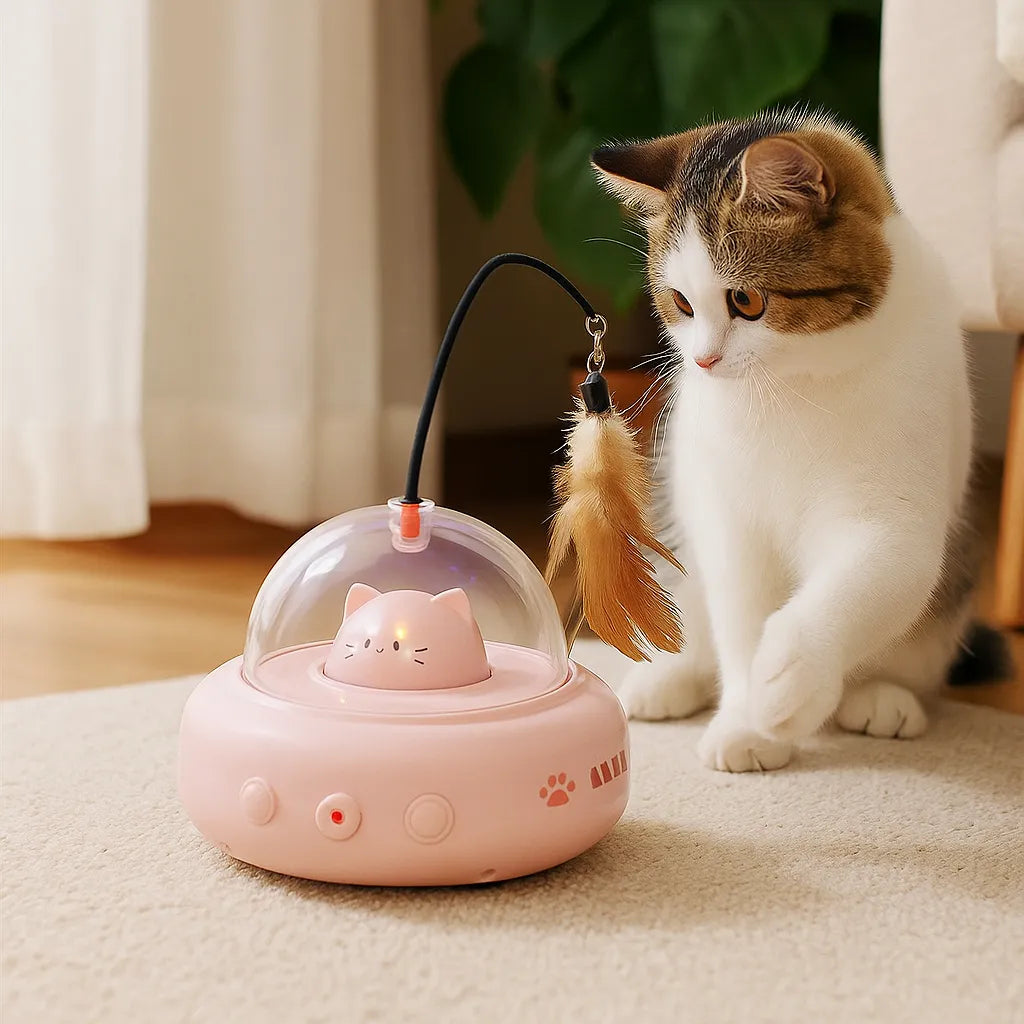 Katzenspielzeug mit Laser &amp; Bewegung | Interaktives Spiel für Katzen