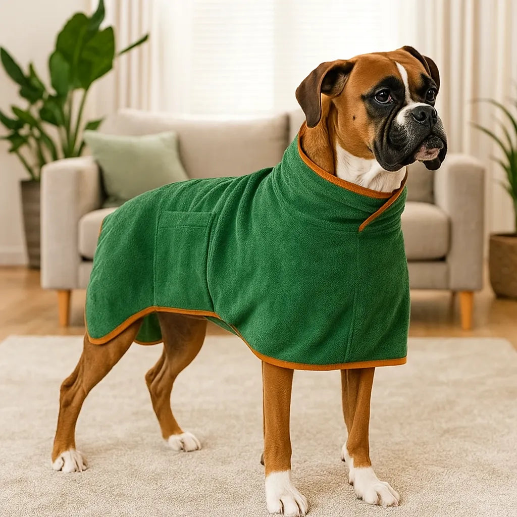 Hundebademantel aus Mikrofaser – Saugfähiger Hunde-Bademantel