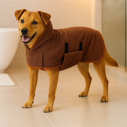 Hundebademantel aus Mikrofaser – Saugfähiger Hunde-Bademantel