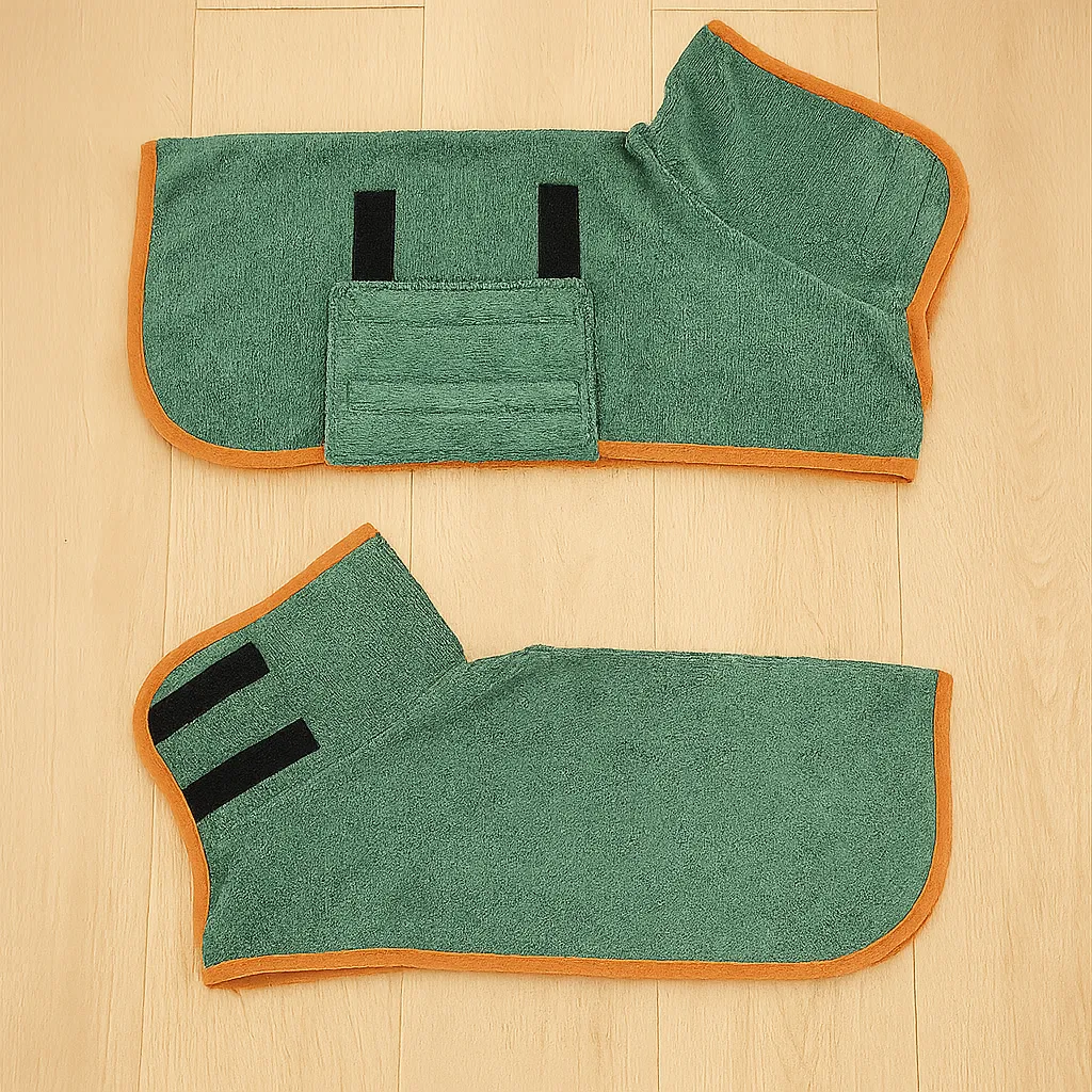 Hundebademantel aus Mikrofaser – Saugfähiger Hunde-Bademantel