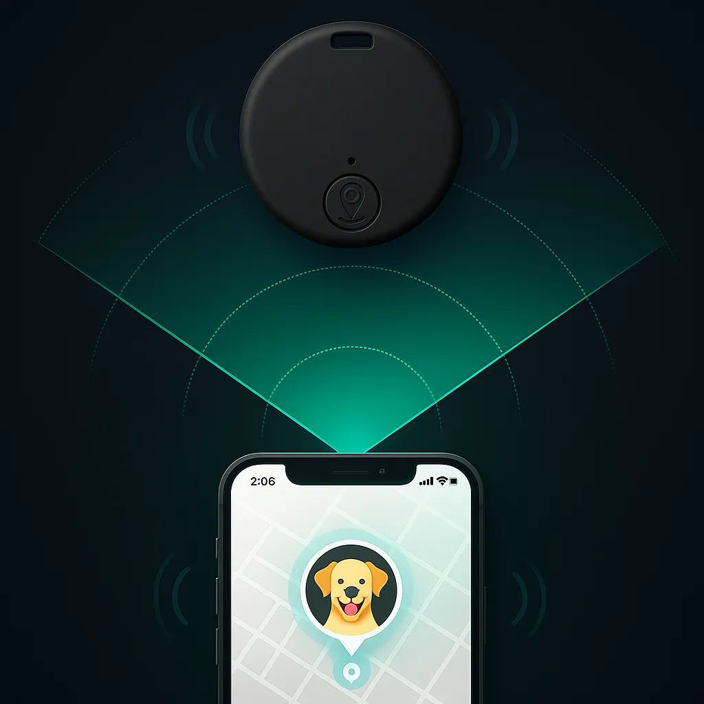 Bluetooth Haustier-Tracker für Hunde &amp; Katzen | Ortung per App