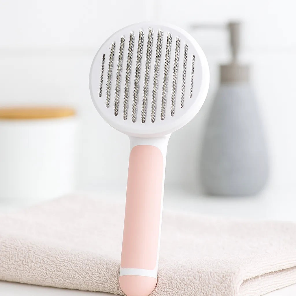 Selbstreinigende Katzenbürste - Stahlborsten