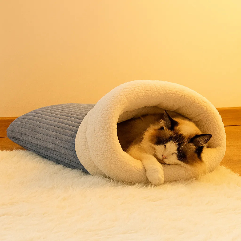 Katzenhöhle Kuschelbett - Warm &amp; Geborgen