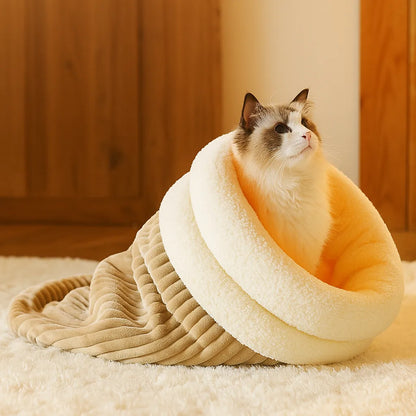 Katzenhöhle Kuschelbett - Warm &amp; Geborgen