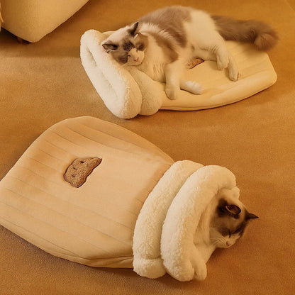 Katzenhöhle Kuschelbett - Warm &amp; Geborgen