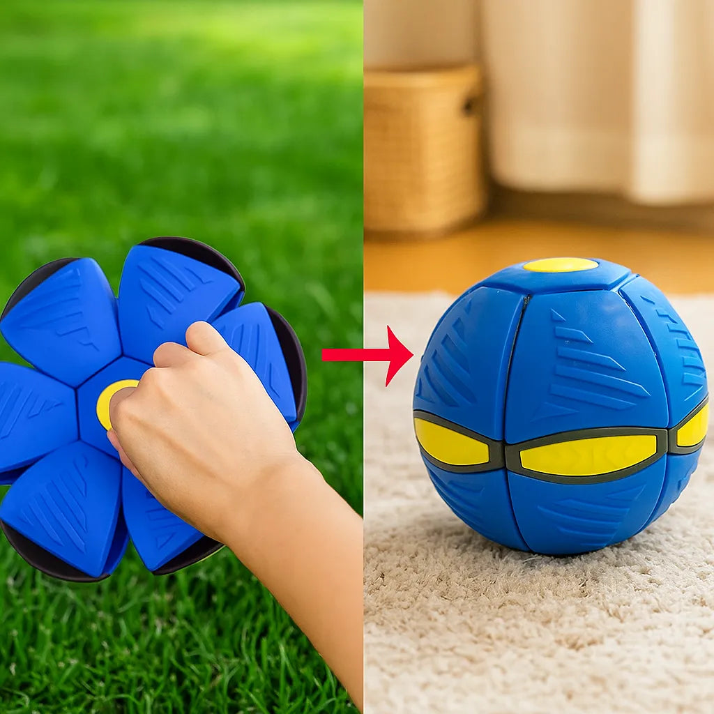 Hundespielzeug Frisbee &amp; Ball | 2-in-1 Apportierspiel für Hunde