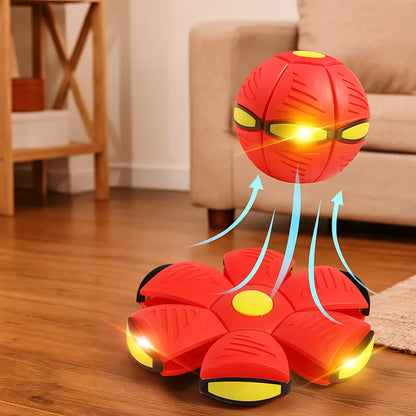 Hundespielzeug Frisbee &amp; Ball | 2-in-1 Apportierspiel für Hunde