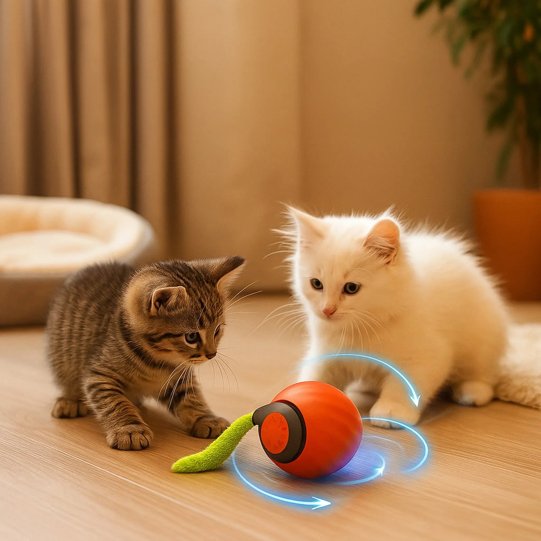 Elektrisches Katzenspielzeug | mit Akku &amp; Jagdbewegungen