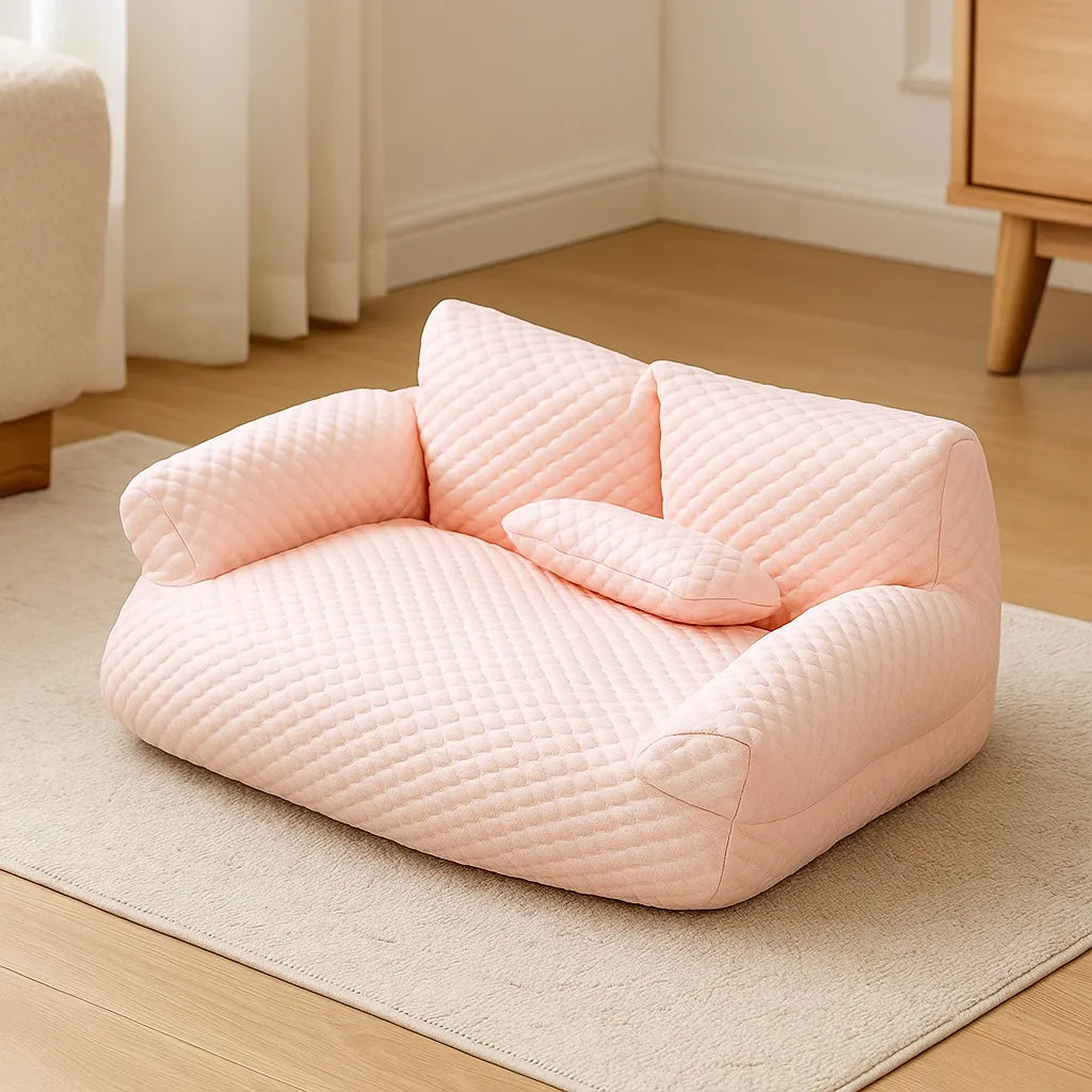 Hundesofa Kühlfunktion – Atmungsaktives Hundebett mit Rückenlehne