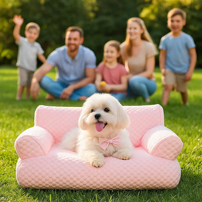 Hundesofa Kühlfunktion – Atmungsaktives Hundebett mit Rückenlehne