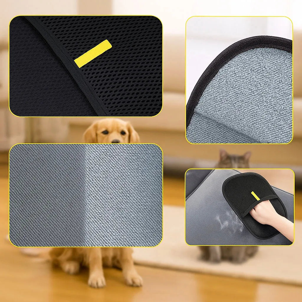 Tierhaarentferner Handschuh – Fellmagnet für Sofa, Kleidung &amp; Auto