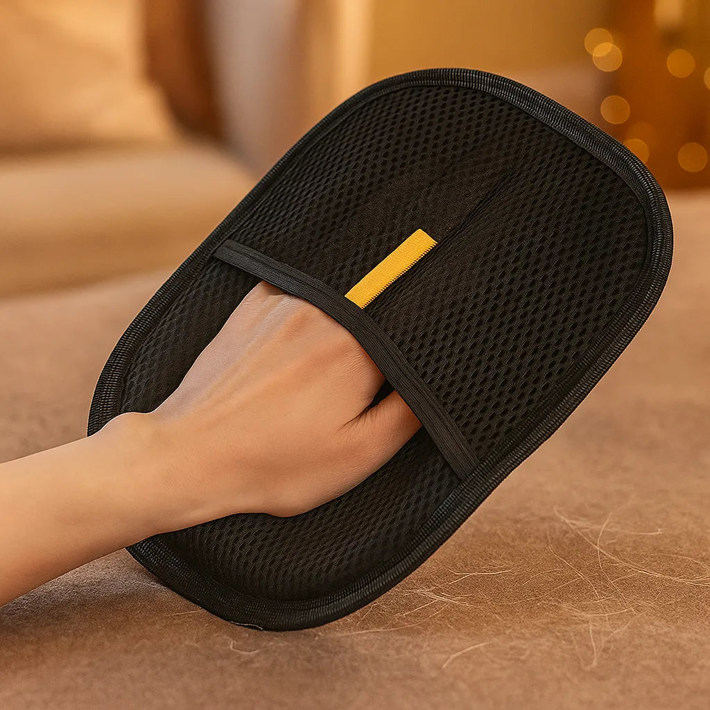 Tierhaarentferner Handschuh – Fellmagnet für Sofa, Kleidung &amp; Auto