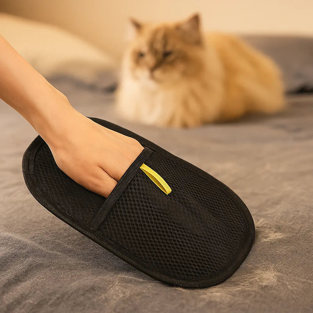 Tierhaarentferner Handschuh – Fellmagnet für Sofa, Kleidung &amp; Auto