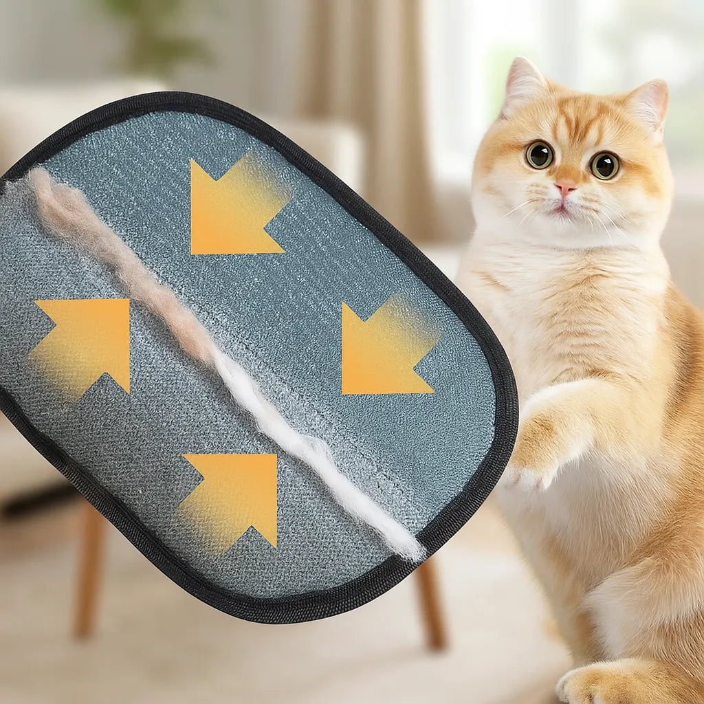 Tierhaarentferner Handschuh – Fellmagnet für Sofa, Kleidung &amp; Auto