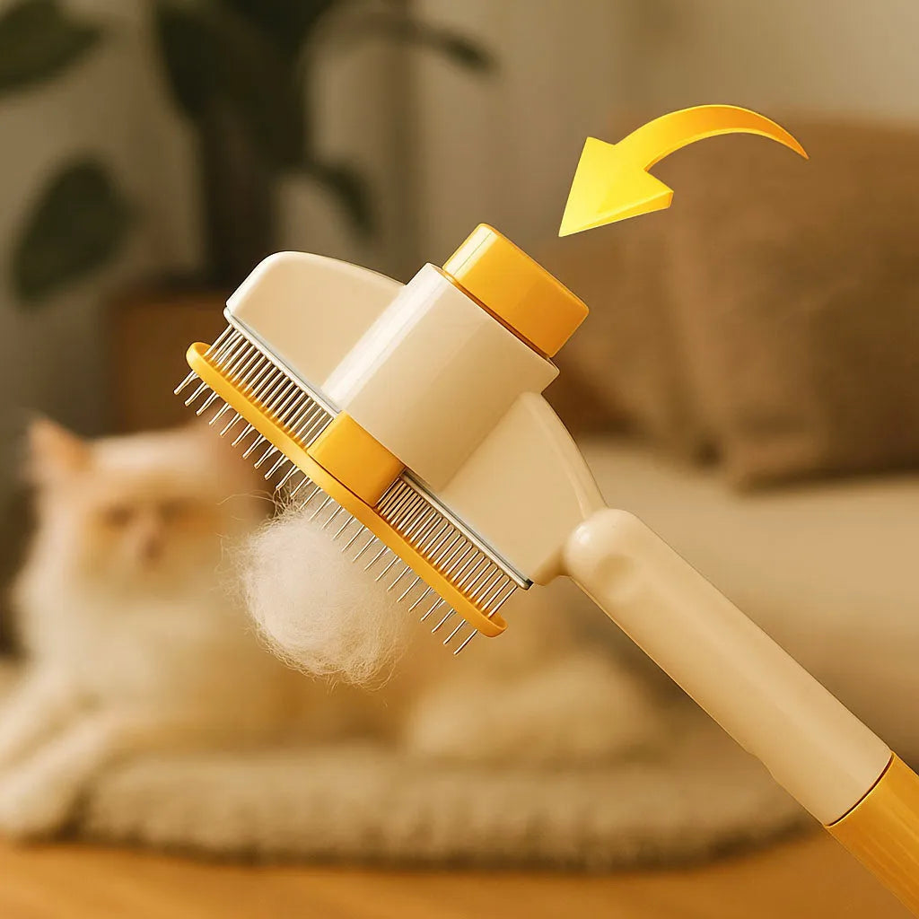 Katzenbürste | Sanfte Enthaarungsbürste für glänzendes Fell &amp; weniger Haare