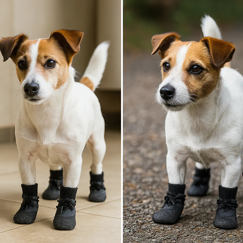 Rutschfeste Hundesocken (4er Set) – Pfotenschutz Indoor &amp; Outdoor