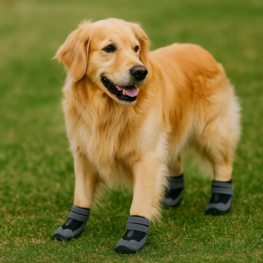 Hundeschuhe Wasserdicht &amp; Rutschfest – Pfotenschutz mit Reflektoren