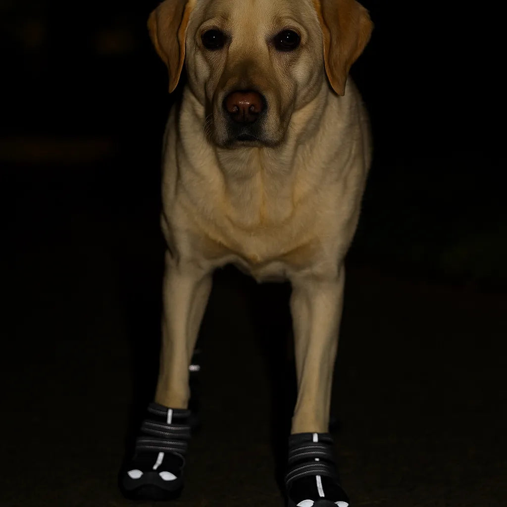Hundeschuhe Wasserdicht &amp; Rutschfest – Pfotenschutz mit Reflektoren