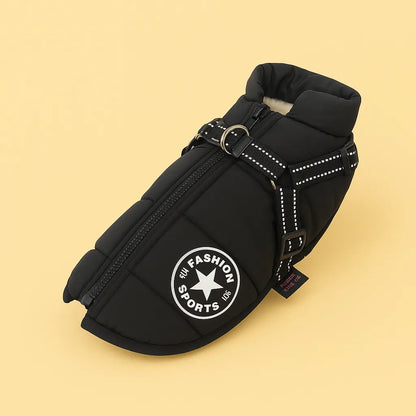 Winterhundejacke mit Geschirr – Warm &amp; Sicher | Für kleine &amp; große Hunde