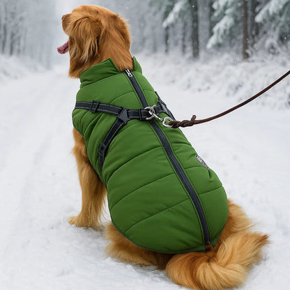 Winterhundejacke mit Geschirr – Warm &amp; Sicher | Für kleine &amp; große Hunde
