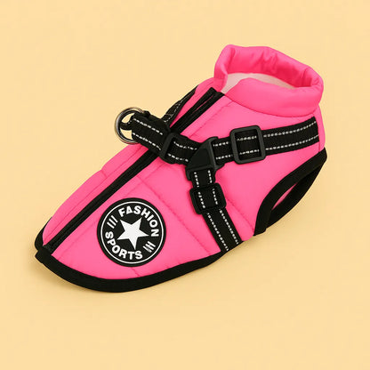 Winterhundejacke mit Geschirr – Warm &amp; Sicher | Für kleine &amp; große Hunde