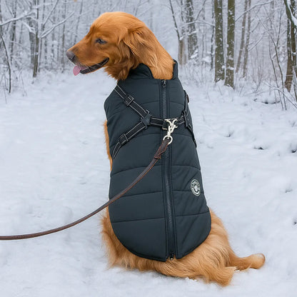 Winterhundejacke mit Geschirr – Warm &amp; Sicher | Für kleine &amp; große Hunde