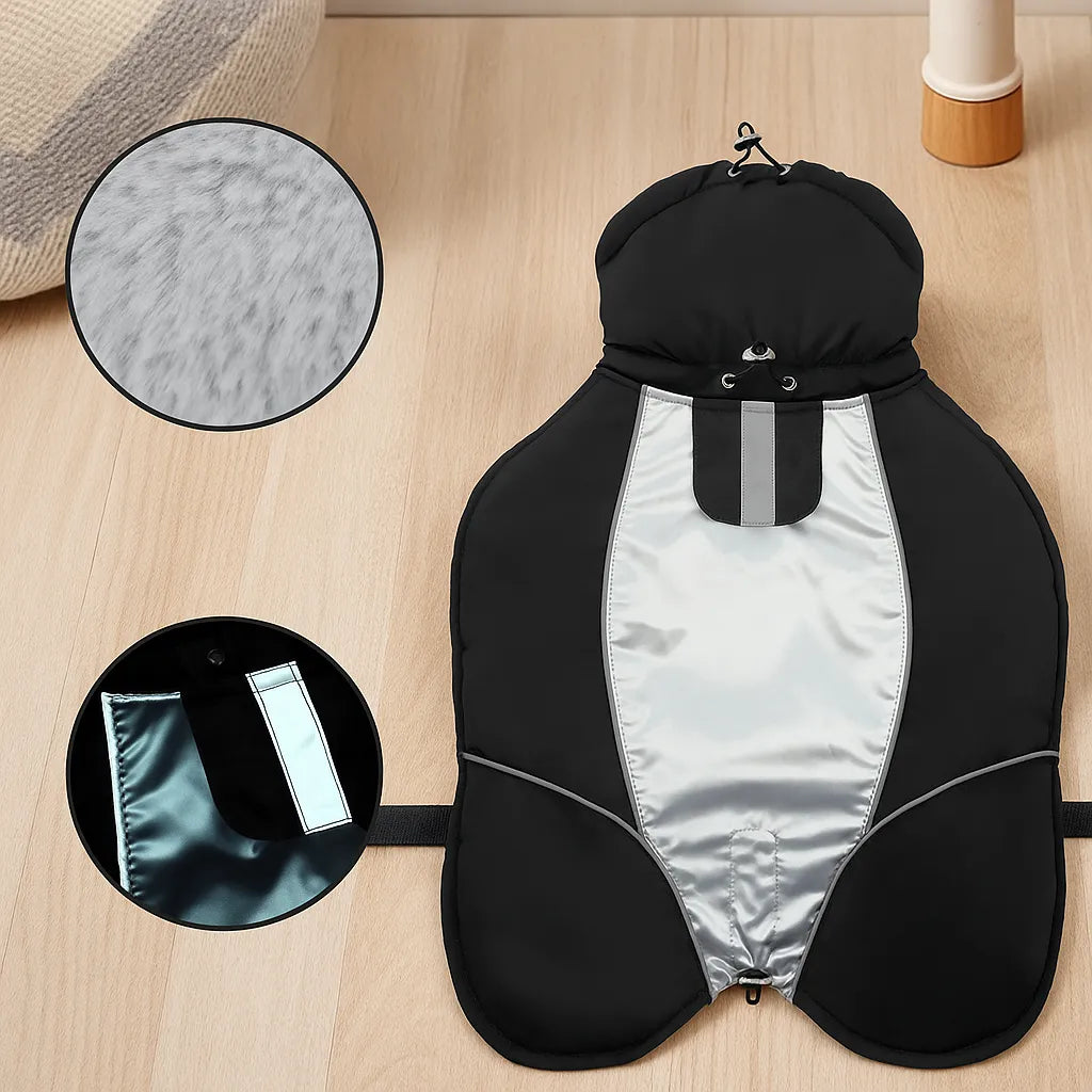 Wasserdichte Hundejacke Winter – Winddicht, Reflektierend &amp; Verstellbar