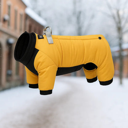 Winter Hundemantel mit Beinen &amp; Kapuze – Wasserdicht, Winddicht, Reflektierend