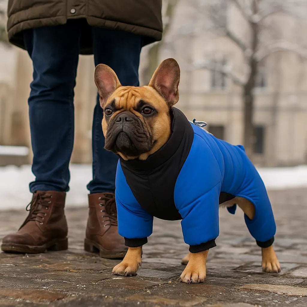 Winter Hundemantel mit Beinen &amp; Kapuze – Wasserdicht, Winddicht, Reflektierend