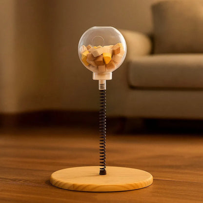 Futterball &amp; Intelligenzspielzeug Katze – Mit Feder | Fördert Aktivität &amp; Verdauung