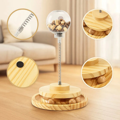 Futterball &amp; Intelligenzspielzeug Katze – Mit Feder | Fördert Aktivität &amp; Verdauung