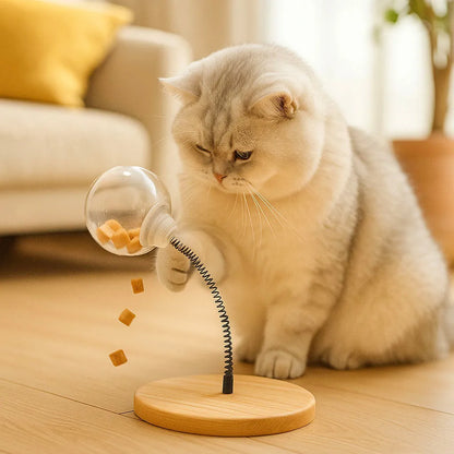 Futterball &amp; Intelligenzspielzeug Katze – Mit Feder | Fördert Aktivität &amp; Verdauung