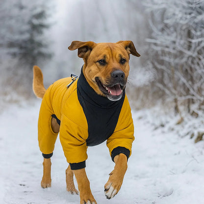 Winter Hundemantel mit Beinen &amp; Kapuze – Wasserdicht, Winddicht, Reflektierend