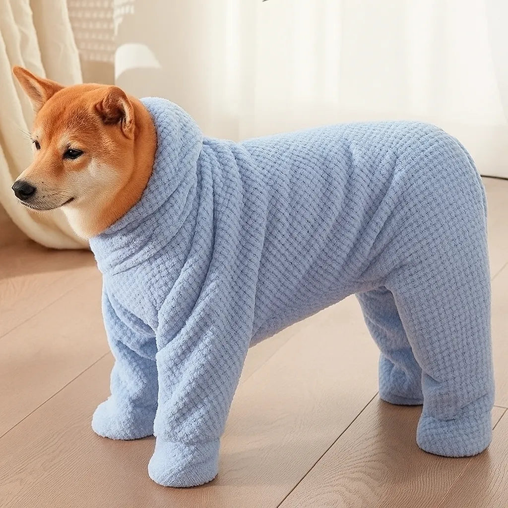 Hundebademantel Saugstark – Mikrofaser Trockentuch mit Kapuze für Hunde