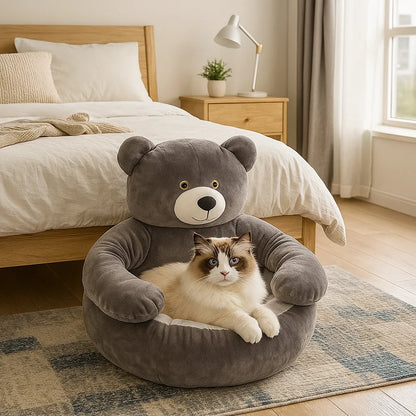 Hundebett Beruhigend | Flauschiges Kuschelbett mit anpassbaren Armen