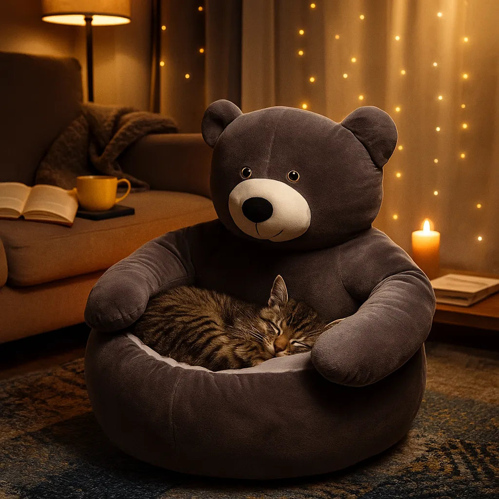 Hundebett Beruhigend | Flauschiges Kuschelbett mit anpassbaren Armen