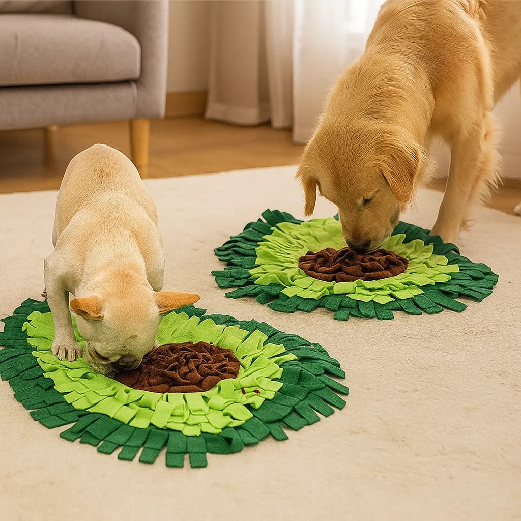 Schnüffelmatte Hund - Futtermatte zur Nasenarbeit &amp; langsames Fressen