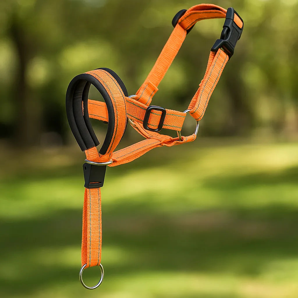 Hundehalfter gegen Ziehen – Verstellbar mit Leine für Gassi gehen