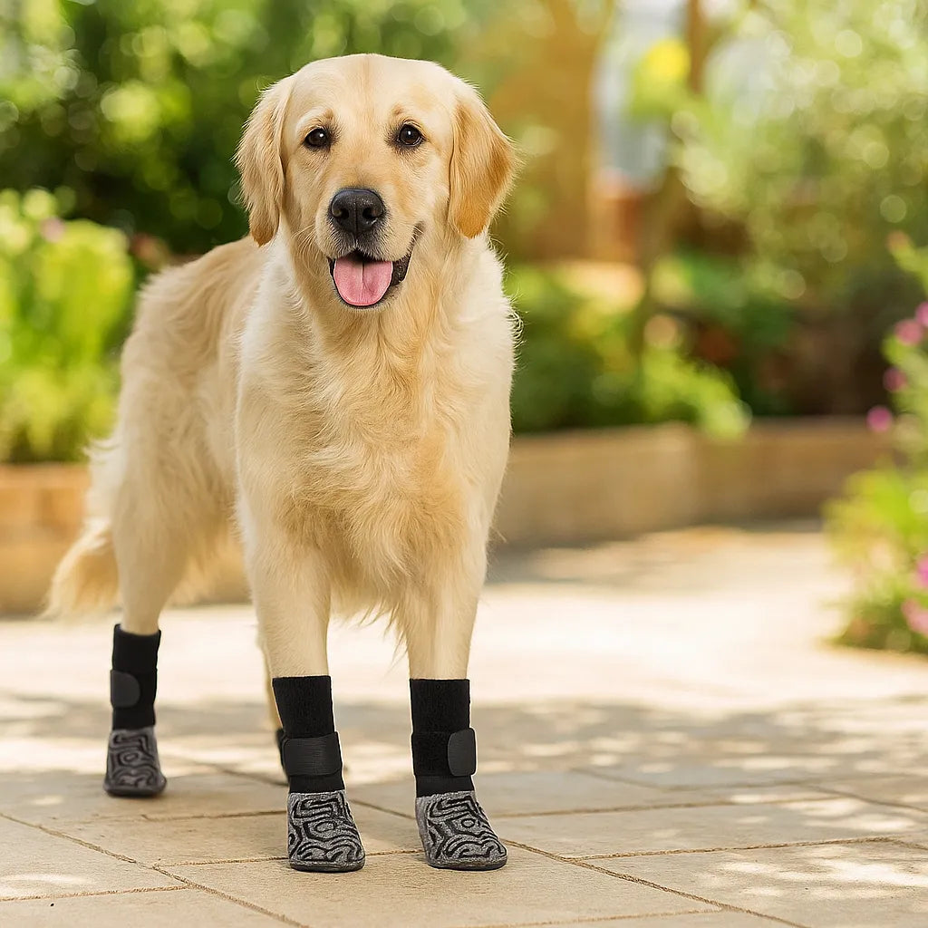 Hundesocken Anti-Rutsch - Wasserdichter Pfotenschutz für drinnen &amp; draußen