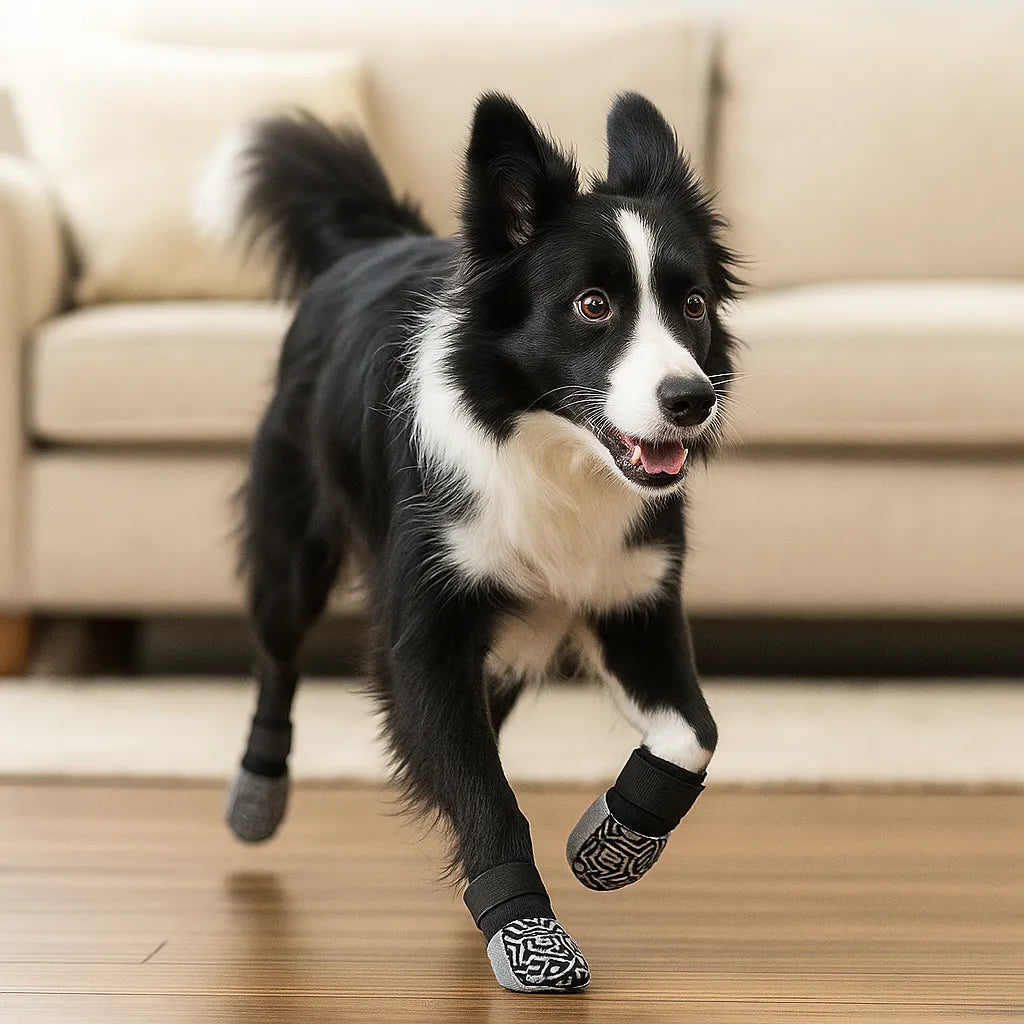 Hundesocken Anti-Rutsch - Wasserdichter Pfotenschutz für drinnen &amp; draußen