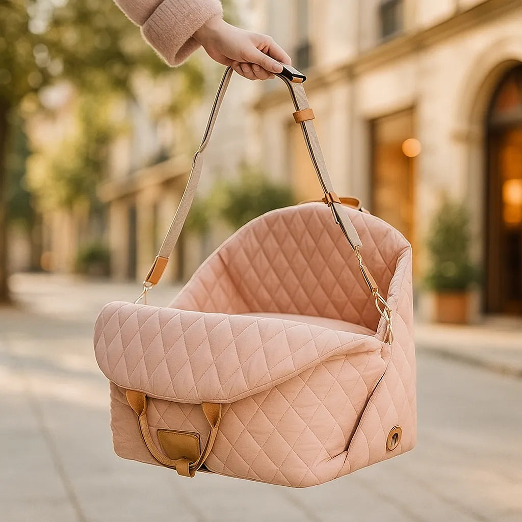 Hunde Autositz - Transporttasche 2in1 für sicheres Reisen