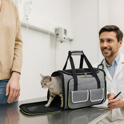 Hundetransporttasche faltbar - Atmungsaktive &amp; sichere Reisetasche